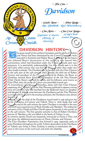 Davidson Scottish Clan History