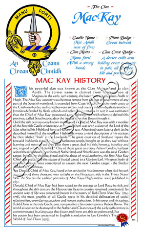 MacKay Scottish Clan History