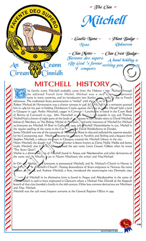 Mitchell Scottish Clan History