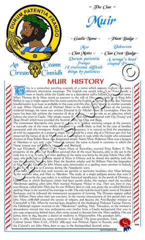 Muir Scottish Clan History