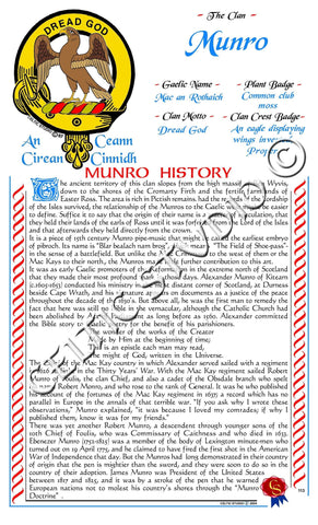 Munro Scottish Clan History