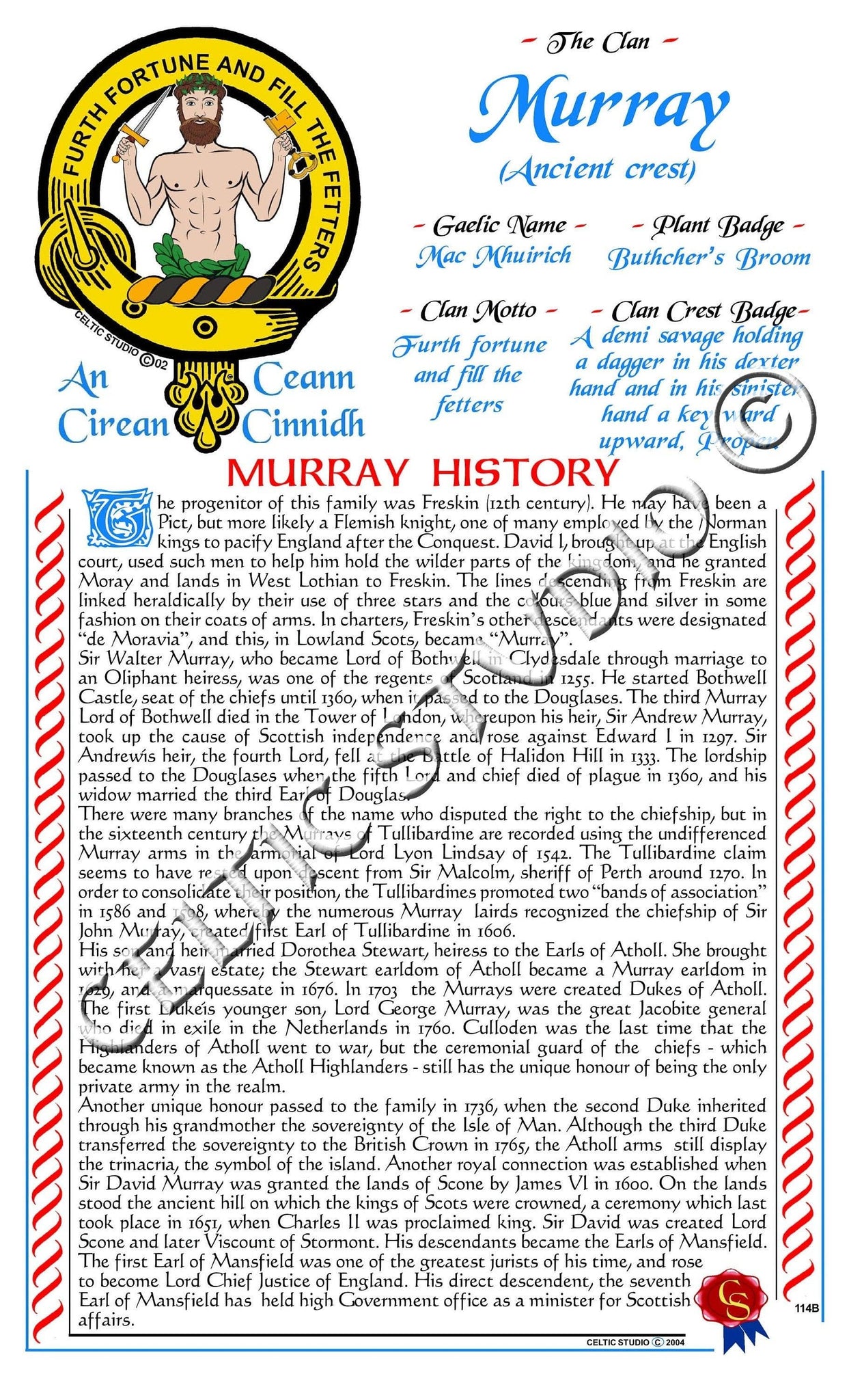 Murray (Savage) Scottish Clan History