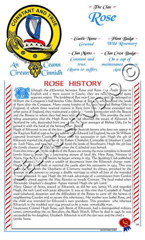 Rose Scottish Clan History