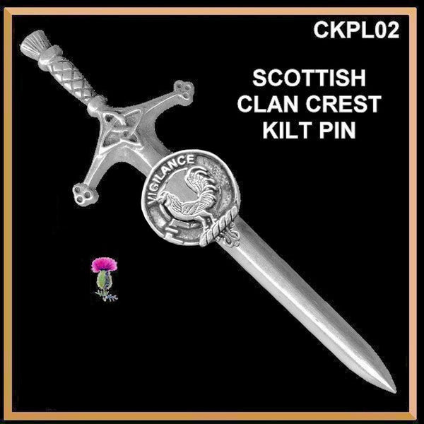Laing Clan Crest Kilt Pin, Scottish Pin ~ CKP02