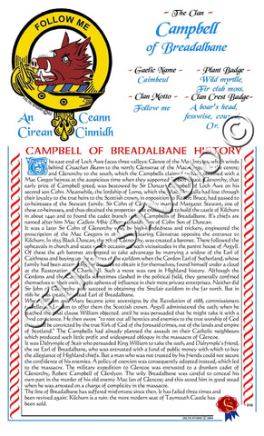 Campbell Breadalbane Scottish Clan History