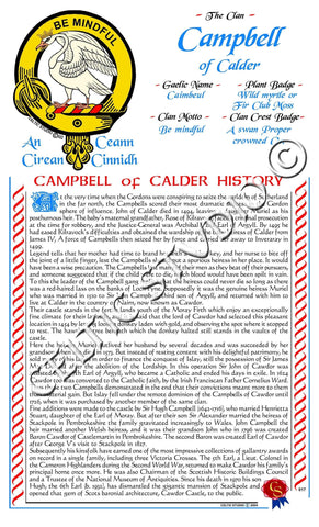 Campbell Calder Scottish Clan History