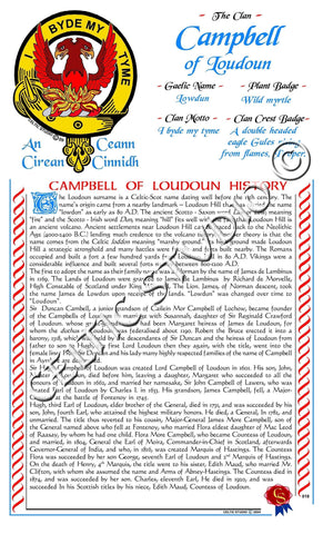 Campbell Loudoun Scottish Clan History