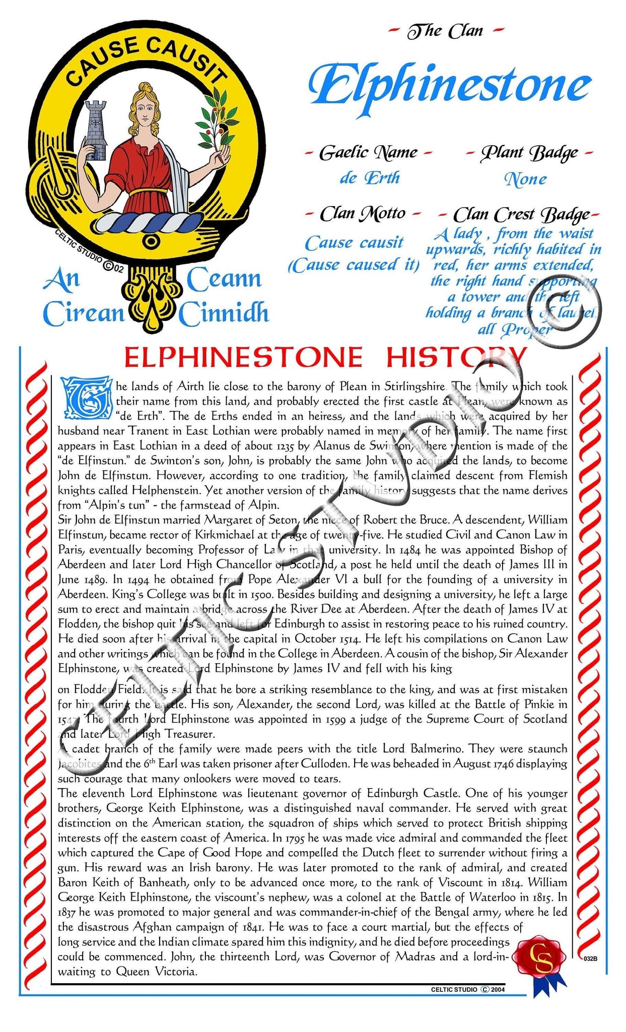 Elphinstone Scottish Clan History
