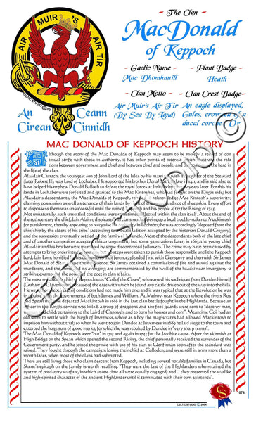 MacDonald (Keppoch) Scottish Clan History