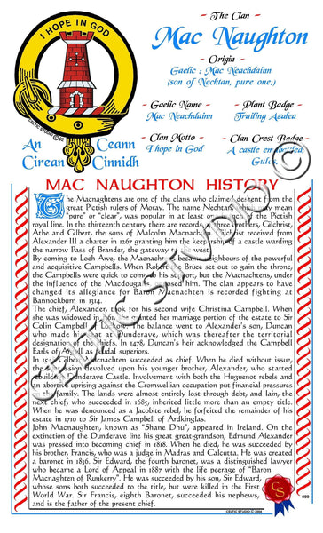 MacNaughton Scottish Clan History
