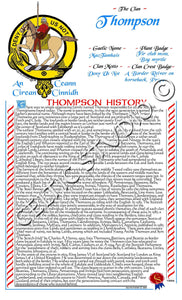 Thompson Scottish Clan History