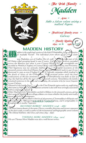 Madden Irish Family History