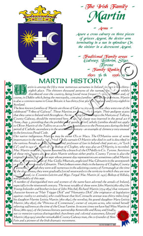 Martin Irish Family History