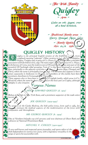 Quigley Irish Family History