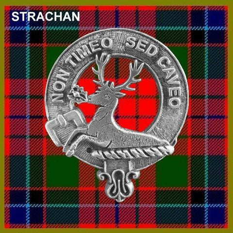 Strachan Clan Crest Scottish Pewter Cap Badge CB01