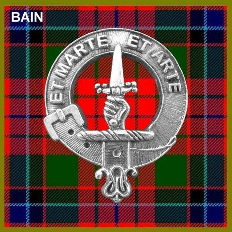 Bain Clan Crest Scottish Pewter Cap Badge CB01