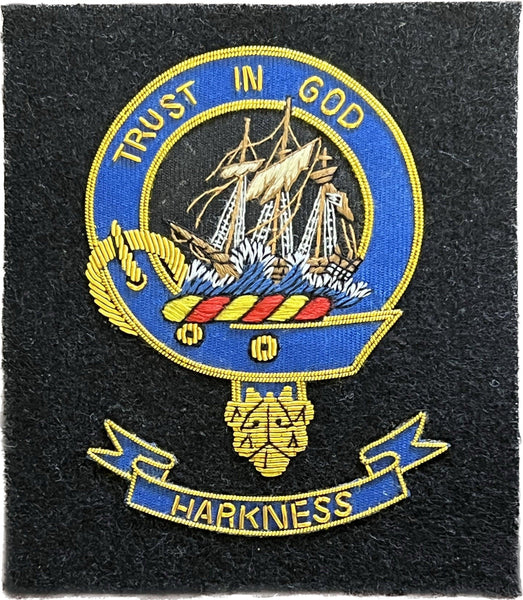 Harkness Scottish Clan Embroidered Crest
