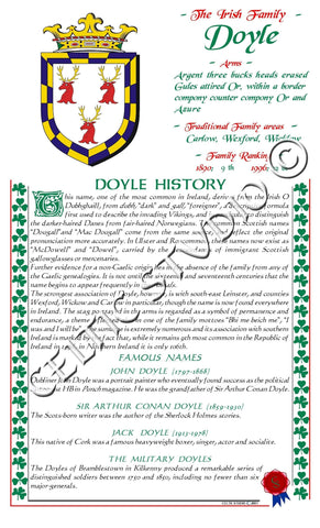 Doyle Irish Family History