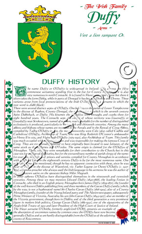Duffy Irish Family History