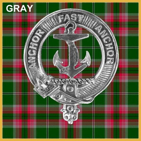 Gray Clan Crest Scottish Cap Badge CB02