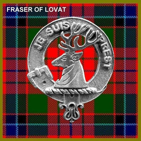 Fraser Lovat Clan Crest Scottish Pewter Cap Badge CB01