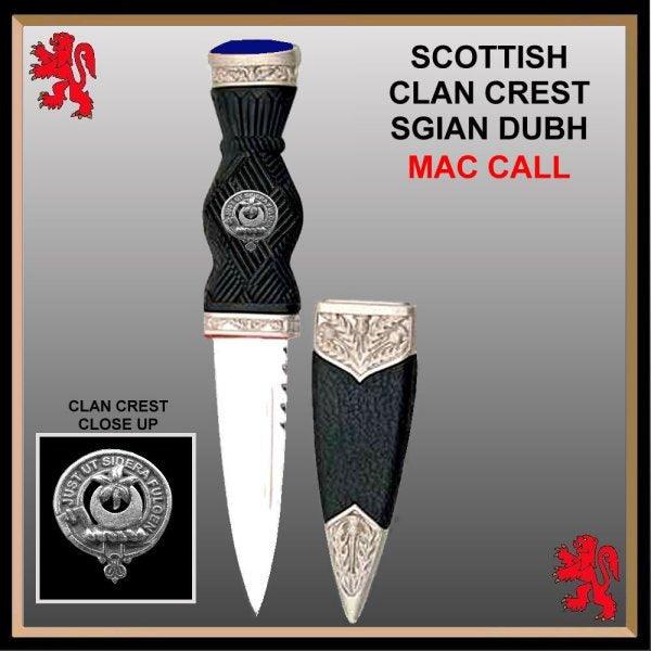 Clan Crest Sgian Dubh, Scottish Knife, - All Clans