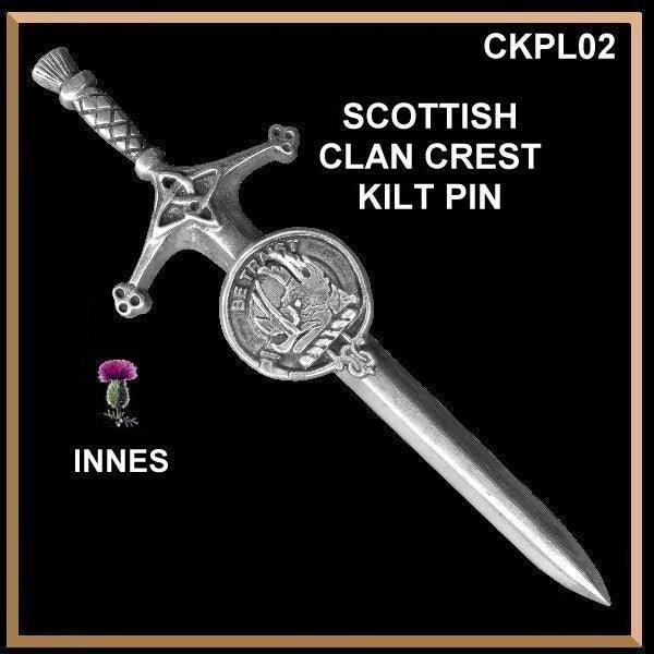 Innes Clan Crest Kilt Pin, Scottish Pin ~ CKP02