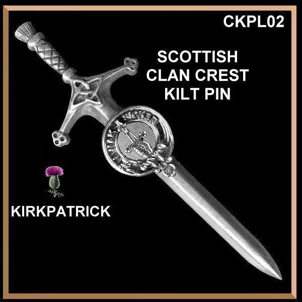 Kirkpatrick Clan Crest Kilt Pin, Scottish Pin ~ CKP02