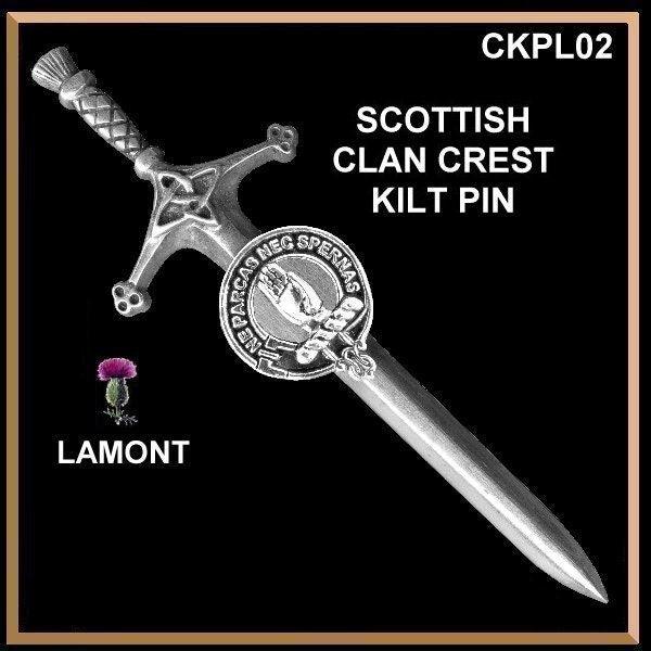 Lamont Clan Crest Kilt Pin, Scottish Pin ~ CKP02