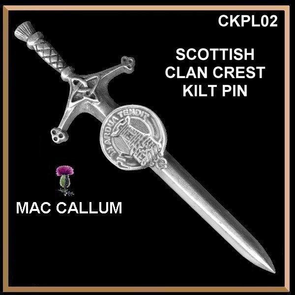 MacCallum Clan Crest Kilt Pin, Scottish Pin ~ CKP02