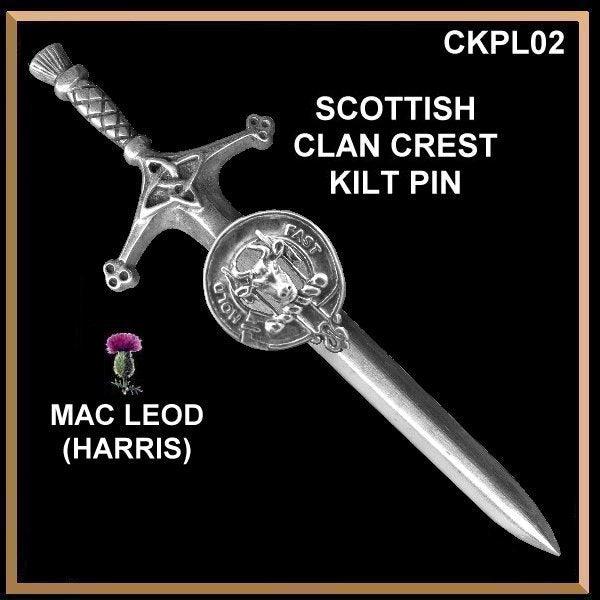 MacLeod Clan Crest Kilt Pin, Scottish Pin ~ CKP02