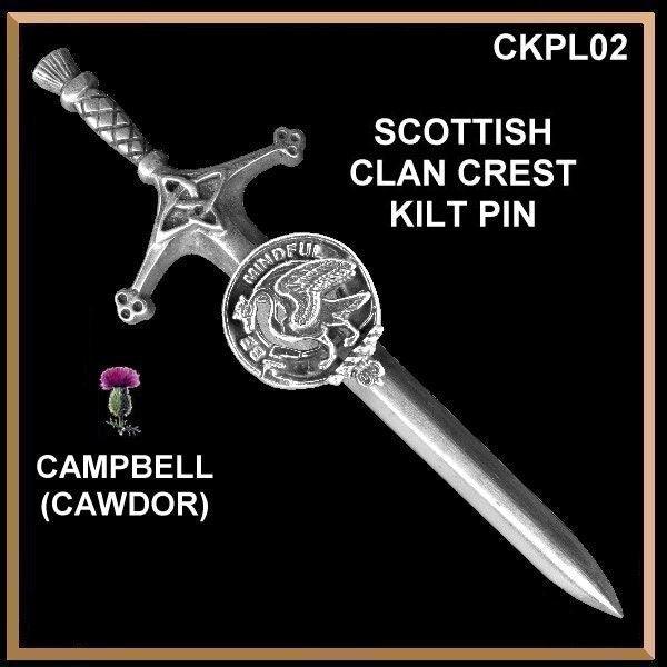 Campbell (Calder) Clan Crest Kilt Pin, Scottish Pin ~ CKP02