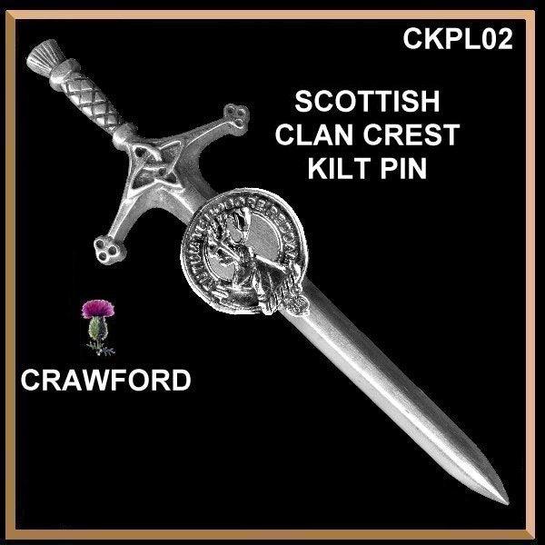 Crawford Clan Crest Kilt Pin, Scottish Pin ~ CKP02