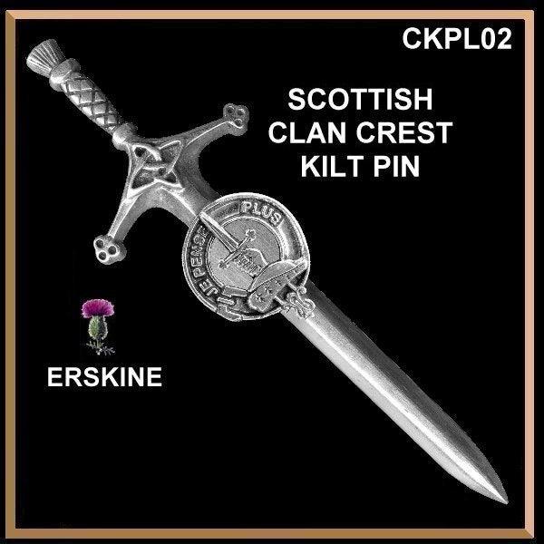 Erskine Clan Crest Kilt Pin, Scottish Pin ~ CKP02