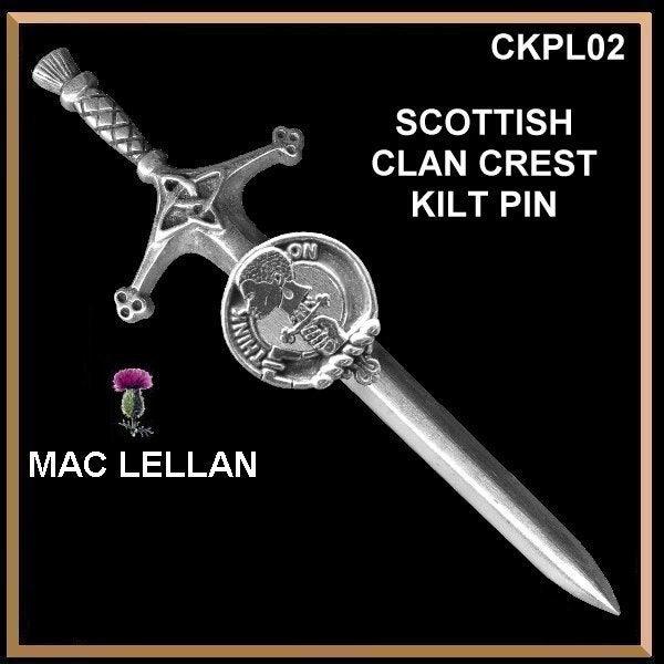 MacLellan Clan Crest Kilt Pin, Scottish Pin ~ CKP02