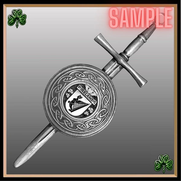 Phillips Irish Dirk Coat of Arms Shield Kilt Pin