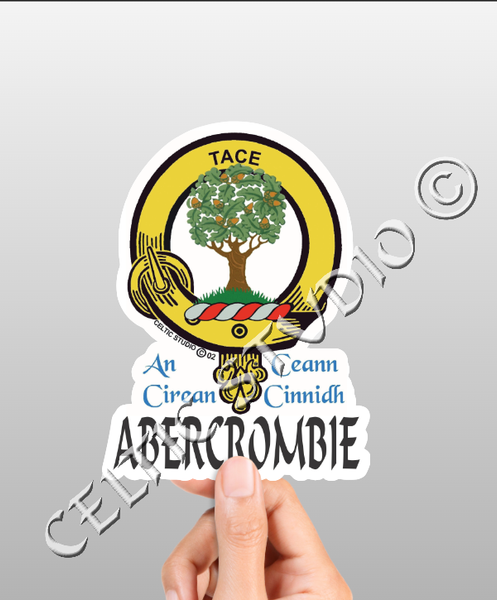 Vinyl  Abercrombie Clan Badge Decal - Personalized Scottish Family Heritage Sticker
