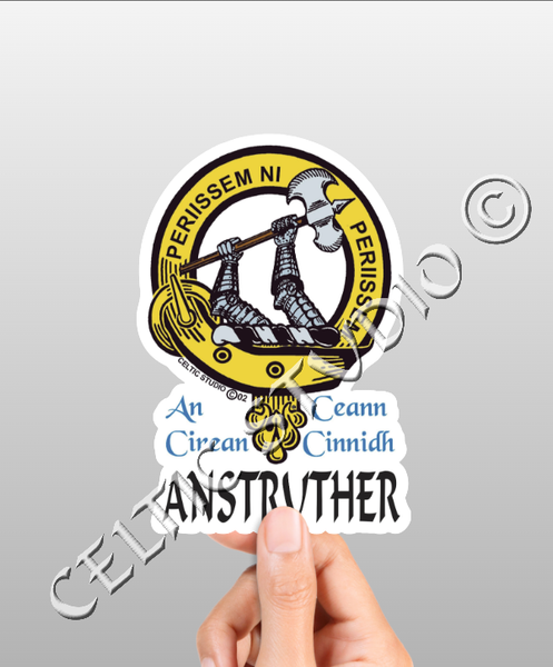 Anstruther Clan Crest Decal | Custom Scottish Heritage Car & Laptop Stickers