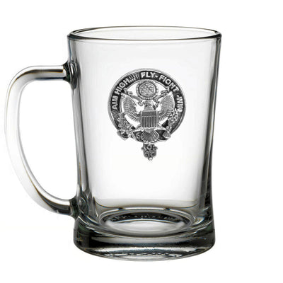 USAF Badge Glass Beer Mug