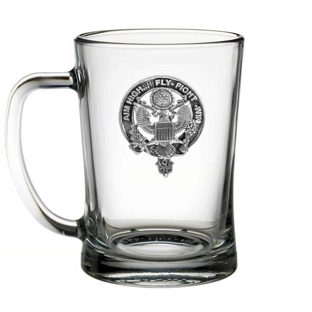 USAF Badge Glass Beer Mug