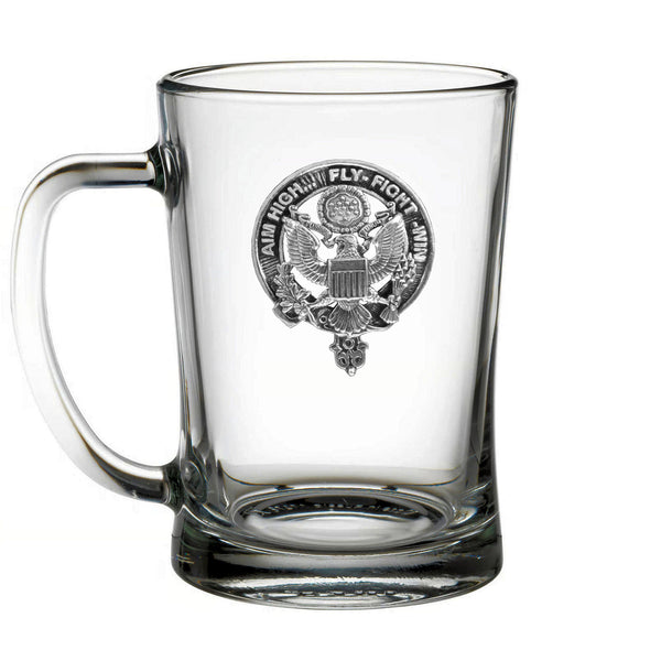 USAF Badge Glass Beer Mug