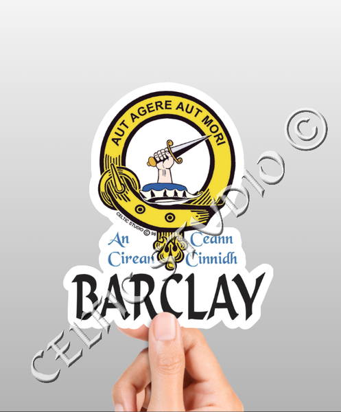 Vinyl  Barclay Clan Badge Decal - Personalized Scottish Family Heritage Sticker