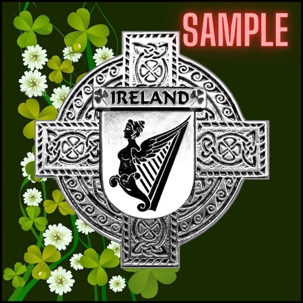 Walker Irish Coat of Arms Badge Glass Beer Mug