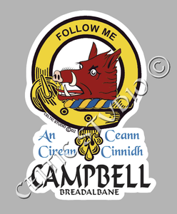 Campbell (Breadalbane) Clan Crest Decal | Custom Scottish Heritage Car & Laptop Stickers