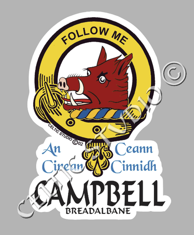Campbell (Breadalbane) Clan Crest Decal | Custom Scottish Heritage Car & Laptop Stickers