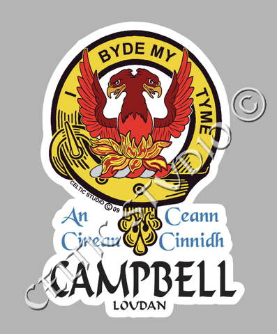 Campbell (Loudan) Clan Crest Decal | Custom Scottish Heritage Car & Laptop Stickers