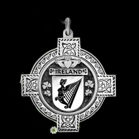 Sammons Irish Coat of Arms Celtic Cross Pendant ~ IP04