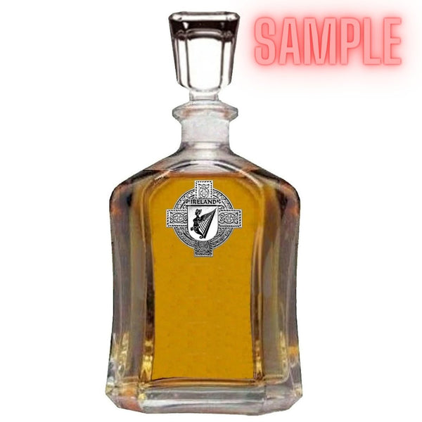 Davis Coat of Arms Badge Decanter