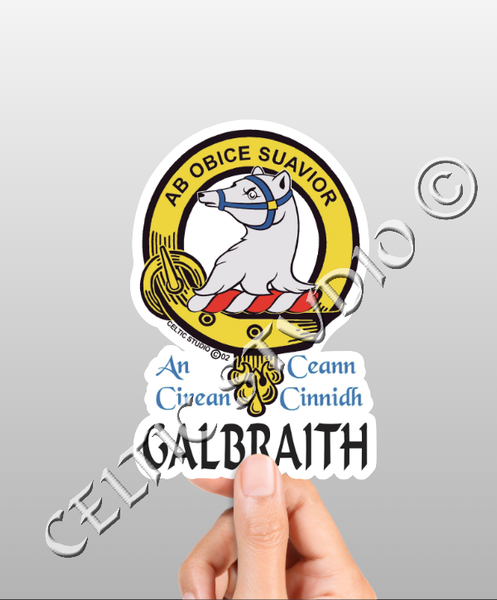 Vinyl  Galbraith Clan Badge Decal - Personalized Scottish Family Heritage Sticker