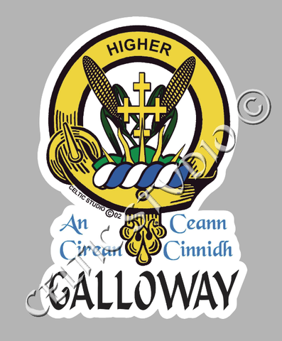 Custom Galloway Clan Crest Decal - Scottish Heritage Emblem Sticker for Car, Laptop, and Water Bottle